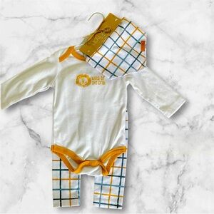 3 pc set for 6-9M bandana bib, pants, long sleeve onesie